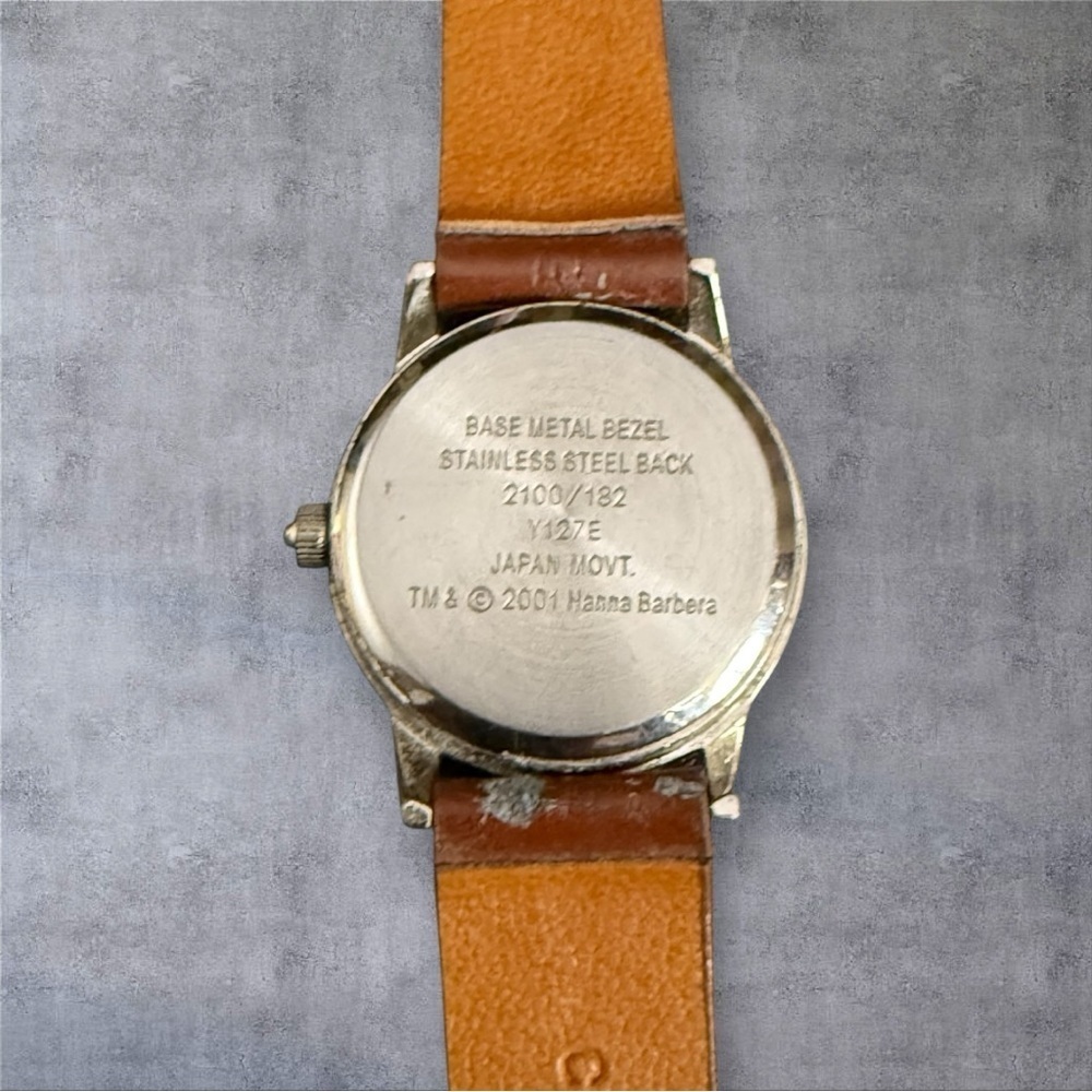 Vintage Armitron Scooby Doo Watch w/Original Brown Leather Strap/Band - Picture 6 of 8